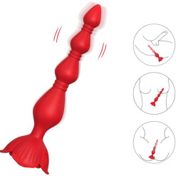 ARMONY - ROSA VIBRATOR PAGODA & ANAL PLUG ROT – Produktansicht 2