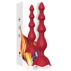 ARMONY - ROSA VIBRATOR PAGODA & ANAL PLUG ROT – Produktansicht 4