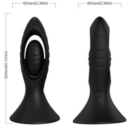 ARMONY - VIBRATOR & ANALPLUG SILIKON SCHWARZ – Produktansicht 4