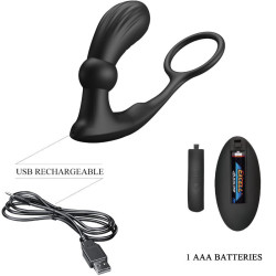 PRETTY LOVE - WARREN BLACK ANALRING & VIBRATOR – Produktansicht 5