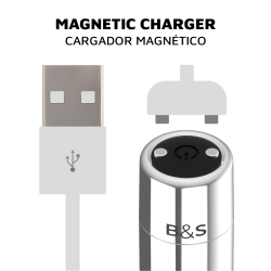 BLACK&SILVER - KAILAN 2 SILBER VIBRIERENDE MAGNETKUGEL – Produktansicht 4
