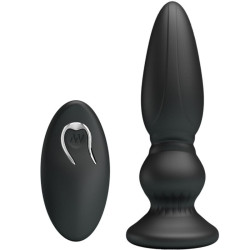 MR PLAY - LEISTUNGSSTARKER VIBRATOR MIT FERNBEDIENUNG, ANALSTECKER, SCHWARZ – D-238730 – Produktansicht 2