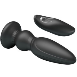 MR PLAY - LEISTUNGSSTARKER VIBRATOR MIT FERNBEDIENUNG, ANALSTECKER, SCHWARZ – D-238730 – Produktansicht 4