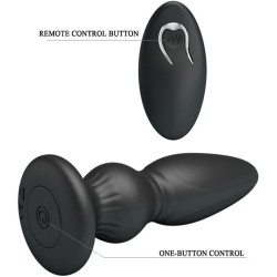MR PLAY - LEISTUNGSSTARKER VIBRATOR MIT FERNBEDIENUNG, ANALSTECKER, SCHWARZ – D-238730 – Produktansicht 7