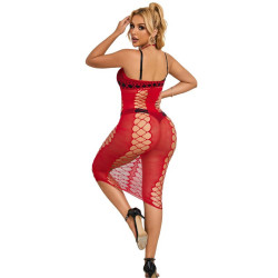 SUBBLIME - 952327 LANGES ROTES NETZ-KLEID EINE GRÖSSE – Produktansicht 6