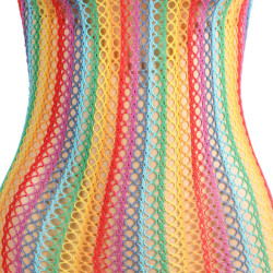 SUBBLIME - 952341 REGENBOGEN-NETZ-KLEID EINE GRÖSSE – Produktansicht 8
