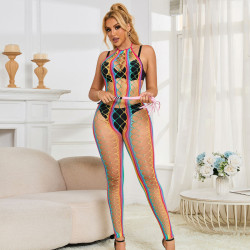 SUBBLIME - 952358 RAINBOW MESH NECKHOLDER-BODYSTOCKING XS/M – Produktansicht 8
