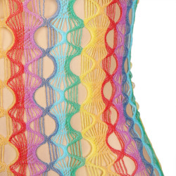 SUBBLIME - 952365 RAINBOW NETZ-KLEID MIT FREIEN SCHULTERN EINE GRÖSSE – Produktansicht 7