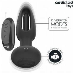 ADDICTED TOYS - ANALPLUG MIT VIBRIERENDER ZUNGE UND FERNBEDIENUNG – Produktansicht 6