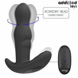 ADDICTED TOYS - ROTIERENDER VIBRIERENDER ANALSTECKER MIT FERNBEDIENUNG – Produktansicht 4