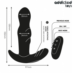 ADDICTED TOYS - ROTIERENDER VIBRIERENDER ANALSTECKER MIT FERNBEDIENUNG – Produktansicht 6