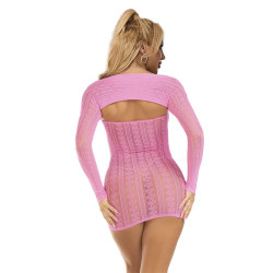 SUBBLIME - 952471 ROSA NETZ-KLEID EINE GRÖSSE – Produktansicht 2