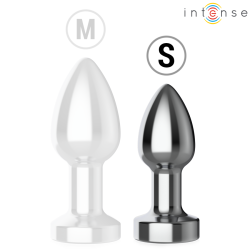 INTENSE - VIBRIERENDER ANALPLUG AUS METALL MIT LED-LEUCHTEN UND FERNBEDIENUNG - GRÖSSE S – Produktansicht 7