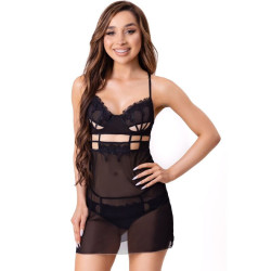 LIVCO CORSETTI FASHION - MAIA 20247 BABYDOLL + TANGA SCHWARZ