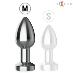 INTENSE - VIBRIERENDER ANALPLUG AUS METALL MIT LED-LEUCHTEN UND FERNBEDIENUNG - GRÖSSE M – Produktansicht 7