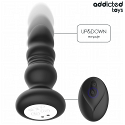 ADDICTED TOYS – ROTIERENDER VIBRIERENDER ANALPLUG MIT LED-LICHT UND FERNBEDIENUNG – Produktansicht 3
