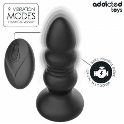 ADDICTED TOYS – ROTIERENDER VIBRIERENDER ANALPLUG MIT LED-LICHT UND FERNBEDIENUNG – Produktansicht 4