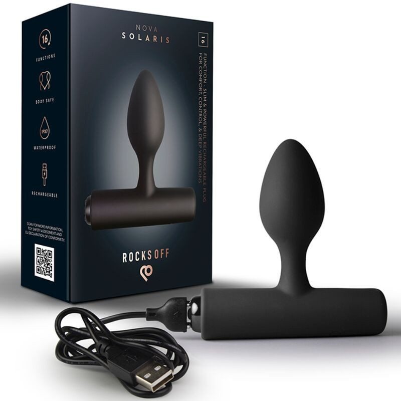 ROCKS-OFF - WIEDERAUFLADBARER MINI-ZAUBERSTAB MIT 16 FUNKTIONEN, PFINGSTROSENROSA – NEGRO, VIOLETA – 2