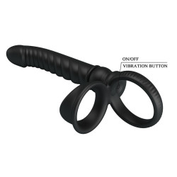 PRETTY LOVE - MERRITT ANALVIBRATOR MIT RING UND VIBRATIONSFUNKTION, SCHWARZ – Produktansicht 6