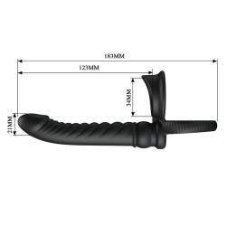 PRETTY LOVE - MERRITT ANALVIBRATOR MIT RING UND VIBRATIONSFUNKTION, SCHWARZ – Produktansicht 9