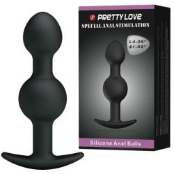 PRETTY LOVE - SILIKON ANALKUGELN MIT SPEZIELLER STIMULATION 10.3 CM SCHWARZ – Produktansicht 2