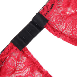 SUBBLIME - 953898 NACHTHEMD + HÖSCHEN AUS SEIDE UND SPITZE ROT S/M – Produktansicht 13