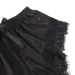 SUBBLIME - 953942 LÄSSIGE SEIDENNACHTHEMD + SPITZENHOSE SCHWARZ L/XL – Produktansicht 5