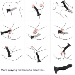 ARMONY - DILDO VIBRATOR & ANAL PLUG FERNBEDIENUNG SCHWARZ – Produktansicht 2
