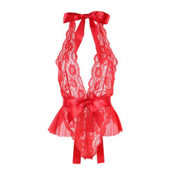 SUBBLIME - 953973 SEXY BODY MIT RÜSCHEN + GÜRTEL ROT S/M – Produktansicht 5