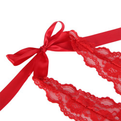 SUBBLIME - 953973 SEXY BODY MIT RÜSCHEN + GÜRTEL ROT S/M – Produktansicht 7