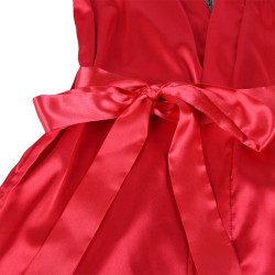 SUBBLIME - 954017 SPITZEN-UNTERHEMD MIT TRANSPARENTEM RÜCKEN UND STRING, ROT/SCHWARZ, S/M – Produktansicht 7