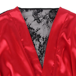 SUBBLIME - 954024 SPITZEN-UNTERHEMD MIT TRANSPARENTEM RÜCKEN UND STRING, ROT/SCHWARZ, L/XL – Produktansicht 5