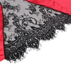 SUBBLIME - 954024 SPITZEN-UNTERHEMD MIT TRANSPARENTEM RÜCKEN UND STRING, ROT/SCHWARZ, L/XL – Produktansicht 9