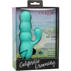 CALEXOTICS - DEL MAR DIVA VIBRATOR RABBIR AQUA GRÜN VON CALIFORNIA DREAMING – Produktansicht 13