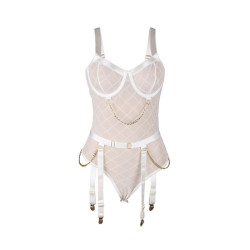 SUBBLIME - 954284 KÖRPER MIT KETTEN + STRUMPFGÜRTEL WEISS S/M – Produktansicht 5