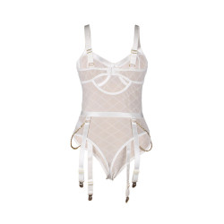 SUBBLIME - 954291 BODY MIT KETTEN + STRUMPFGÜRTEL WEISS L/XL – Produktansicht 6