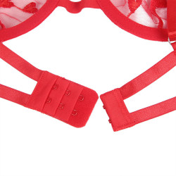 SUBBLIME - 954338 BH + STRING + STRUMPFGÜRTEL MIT HERZDRUCK ROT L/XL – Produktansicht 8