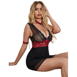 SUBBLIME - 954437 BONDAGE-KLEID AUS SPITZE SCHWARZ L/XL – Produktansicht 4