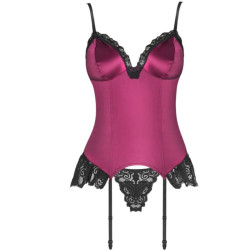 LIVCO CORSETTI FASHION - AGRAFENA CF 90436 KORSETT + TANGA BURGUNDER S/M – Produktansicht 4