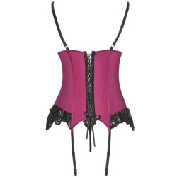 LIVCO CORSETTI FASHION - AGRAFENA CF 90436 KORSETT + TANGA BURGUNDER S/M – Produktansicht 5