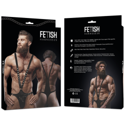 FETISH SUBMISSIVE ATTITUDE - V-FÖRMIGER HARNESS AUS ÖKOLEDER FÜR HERREN – Produktansicht 2