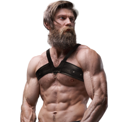 FETISH SUBMISSIVE ATTITUDE - BRUSTGURT AUS ÖKOLEDER FÜR HERREN BRIGADE – Produktansicht 4