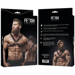 FETISH SUBMISSIVE ATTITUDE - HERREN-BRUSTGESCHIRR AUS ÖKOLEDER – Produktansicht 2