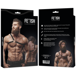 FETISH SUBMISSIVE ATTITUDE - HERREN HARNESS MIT GEKREUZTEN SCHULTERN AUS ÖKO-LEDER – Produktansicht 2