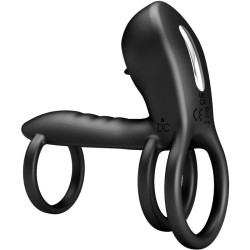 PRETTY LOVE - JAMMY PENIS-HÜLLE 12 VIBRATIONEN MIT WIEDERAUFLADBARER SILIKON-ZUNGE – Produktansicht 2