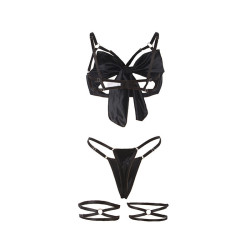 SUBBLIME - 955199 BH-SET MIT VERSTELLBARER SCHWARZER SCHLEIFE S/M – Produktansicht 8
