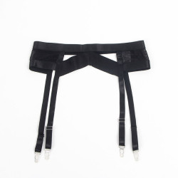 SUBBLIME - 955243 SCHWARZER BONDAGE-BH MIT STRUMPFBAND-SET L/XL – Produktansicht 8