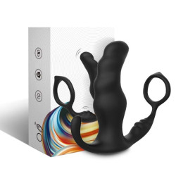 ARMONY - KNIGHT VIBRATOR ANAL PROSTATA & RING FERNBEDIENUNG SCHWARZ – Produktansicht 4