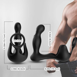 ARMONY - SURROUND VIBRATOR ANAL & STIMULATOR HODEN & RING FERNBEDIENUNG SCHWARZ – Produktansicht 2