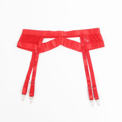 SUBBLIME - 955250 ROTER BONDAGE-BH MIT STRUMPFBAND-SET S/M – Produktansicht 10